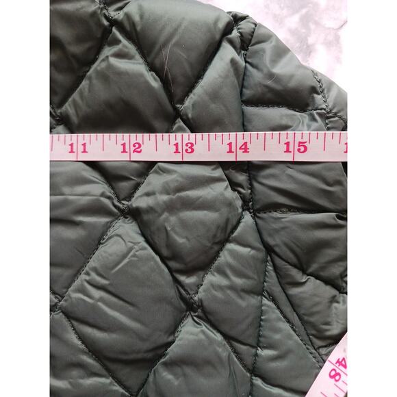 HACKMAN Jacket Womens Sz 4 Puffer Lined Down Insulated Packable Snap Front Green - Picture 9 of 9